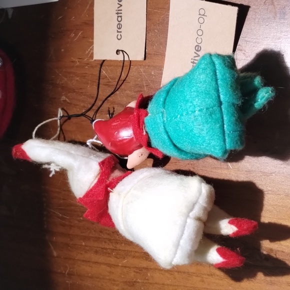2pc ornaments felt elf and Xmas tree car nwt - Picture 3 of 10